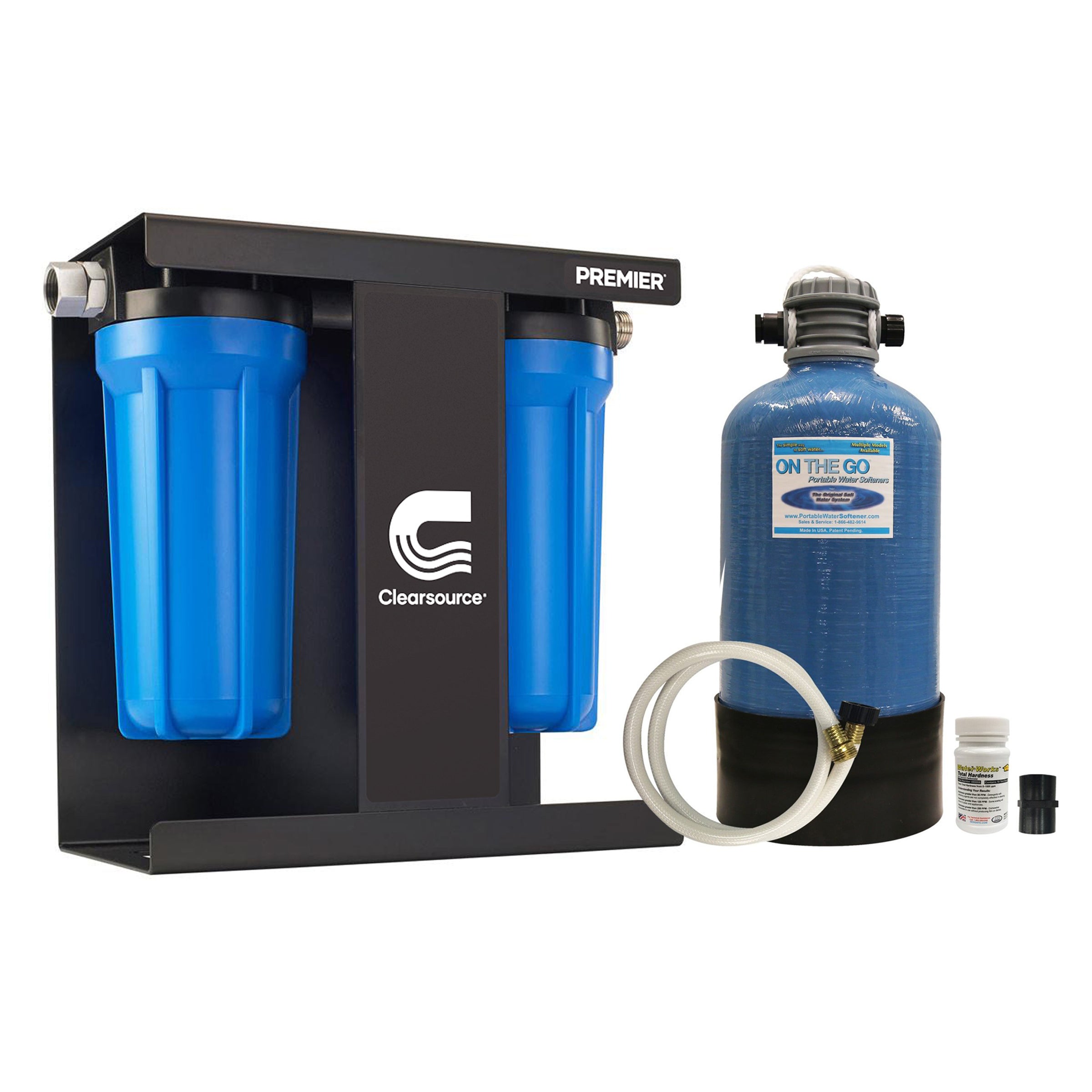 H&G lifestyles ‎Portable Water Softener for RV 16,000 Grains with Water  Hose, 3/4 Brass Fittings 26000 Gallons Softens Hard Water Filtration  System