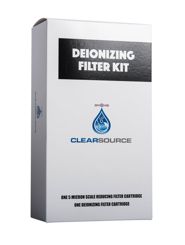 Clearsource Deionizing Filter Kit - 5 Micron scale reducing filter and one deionizing filter