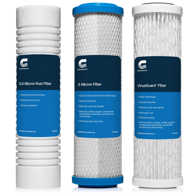 Clearsource Onboard RV Water Filter System - 2 Canister - 0.2 Micron - Indoor CS27FR