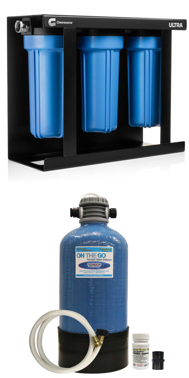 Clearsource Ultra and On The Go Double Water Softener Bundle